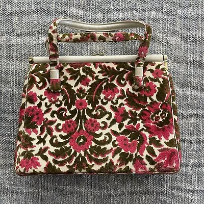 Tapestry Floral Vintage Handbag Purse Flower Carpet Bag • $60