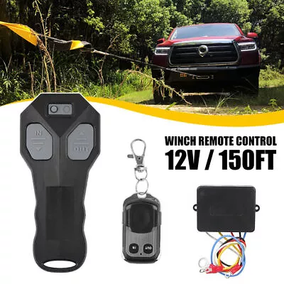 Wireless Winch Remote Control Kit DC12V Switch Handset For Jeep ATV SUV Truck US • $15.45