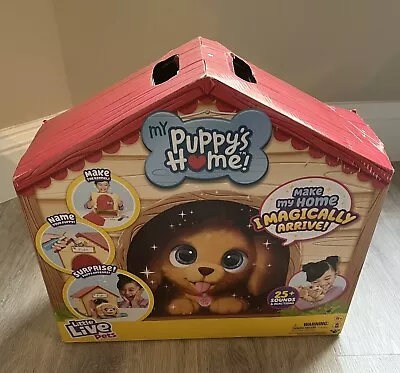 Little Live Pets My Puppy's Home Interactive Plush Toy Puppy & Dog House (26477) • $58
