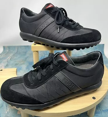 CAMPER Pelotas Shoes Black Suede Nylon Women’s Size 9 EU 39 • £77.20