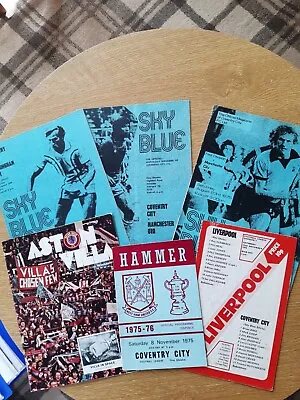 Coventry City Programmes 1975-1976 Home & Away • £2