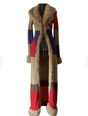 £59.50 • Buy DEADSTOCK Y2K Vintage Penny Lane Afghan Coat Jacket Hooch Faux Fur Sheepskin