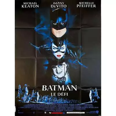 BATMAN RETURNS French Movie Poster  - 47x63 In. - 1992 - Tim Burton Michael Kea • $188.19