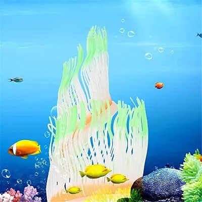 Aquarium Sea Anemone Silicone Coral Moves Naturally W/Water Flow Glows-in-dark • $3.95