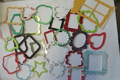 Job Lot 50 Die Cut Assorted Mini Frames - Ideal For Card Making / Scrapbooking • £4.50