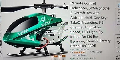 Remote Control Helicopter S107H-E Aircraft With Altitude Hold One Key Take ... • $20