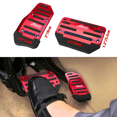 Red Non-Slip Automatic Gas Brake Foot Pedal Pad Cover Universal Car Accessories • $11.99