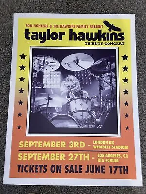 Taylor Hawkins Tribute Concert Poster LA Forum UK Wembley Stadium Foo Fighters • $199.99