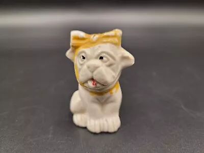 French Bulldog With Toothache Frenchie Figurine Porcelain Ceramic 40s Japan • $15