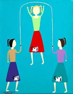 JIMMY W - MEMORY PAINTING - Girls Jumping Rope • $150