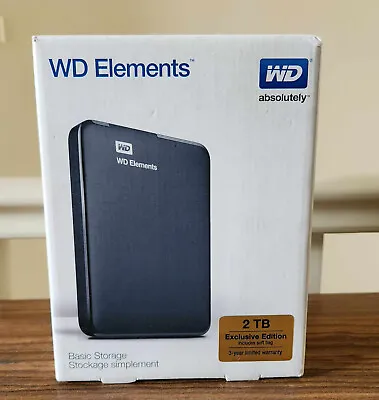 WD Elements 2TB Portable External HDD USB 3.0   • $69