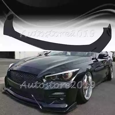 For Mitsubishi Lancer Evo Front Bumper Lip Body Kit Splitter Spoiler Gloss Black • $42.95