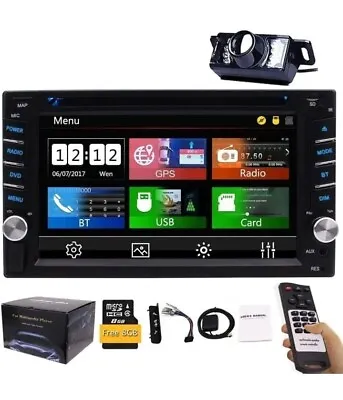 Double Din Car Stereo GPS Navigation System DVD Player Bluetooth 2 Din Car Radio • $150