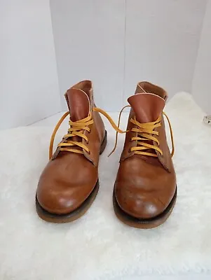 Men's Size 11 Wide Vintage Work BootUnknown Brand.Brown Leather.Round Toe. Lace • $27