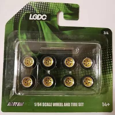 LODC Series 1 10mm Hollow Star Wheels S1 3/4 Chrome Rim With Gold Insert 1:64 • £28.21