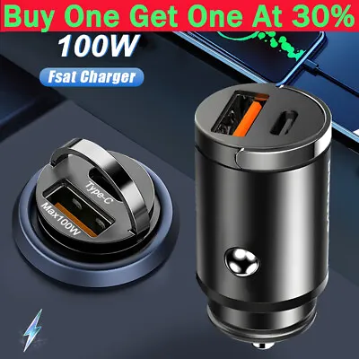 100W Fast Charge USB PD Type-C Car Charger Adapter For IPhone 15 14 13 Pro Max • $7.89