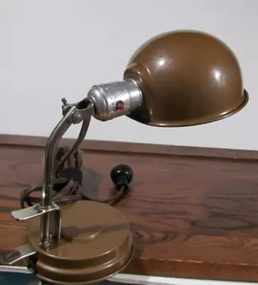 MCM Metal Clamp-on Lamp Vintage Art Deco Clamp Light Industrial Retro Desk Work • $79.95