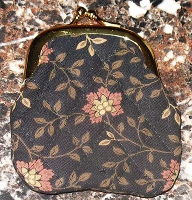 Vera Bradley Black Walnut  Kisslock Coin Purse • $18.99