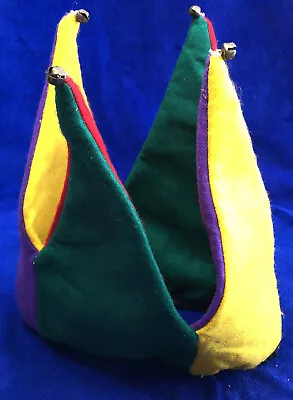 Vintage Jester Hat With Bells Multi-color (red Yellow Green Purple) New • $17.45