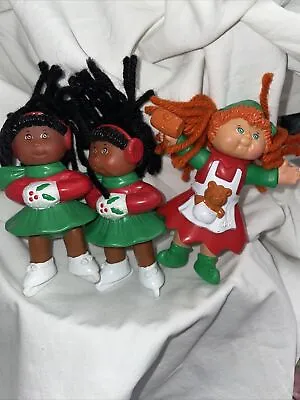 1992 Cabbage Patch 3 Black African American Girl Ice Skater Christmas Figurine • $15