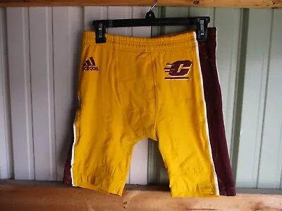 Central Michigan Football Practice Shorts Adidas Yellow Size Men's Large Used • $7.99