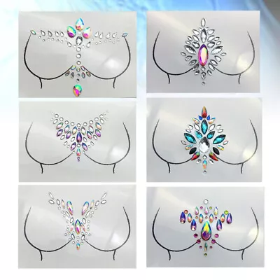 6 Sheets Body Decals For Chest Sticker Stickers • £14.29