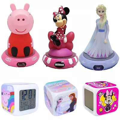 £36.22 • Buy 3D Bedside Lamps, 8cm LED Changing Digital Alarm Clocks-Kids Room Decor Set 2Pcs