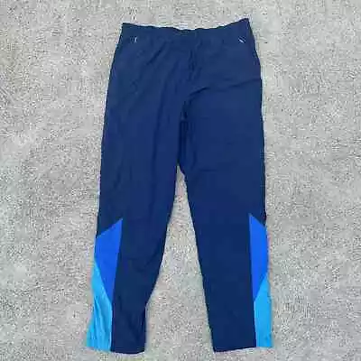 Vintage Nike Tracksuit Pants Men’s 2X Blue Color Block Nylon 80s 90s Y2K • $19