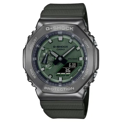 Casio G-Shock GM-2100 Metal Clad Watch Green CasiOak GShock GM-2100B-3A RRP $529 • $341.10