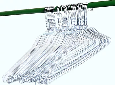 100 Shirt Wire Hangers 18 Inches White 14.5 Gauge 18 Inches Box Of 100 • $29.99