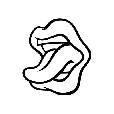 Mouth Lick Ahh - Vinyl Decal Sticker For Wall Car IPhone IPad Laptop Bike • £6.61