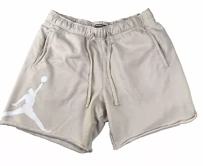 Nike Air Jordan Essentials Sweat Shorts French Terry  Sz L Beige Men’s Retro • $17.99