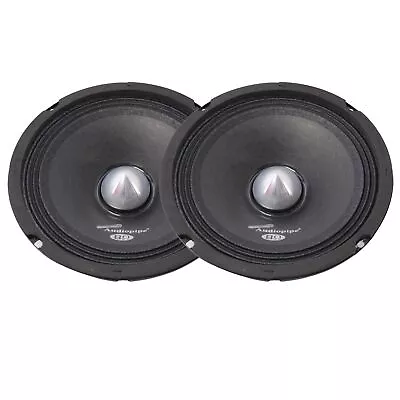 Pair Audiopipe 6.5  Neo Mid Bass Car Audio Bullet Loud Speaker 500W 8 Ohm Black • $99.95