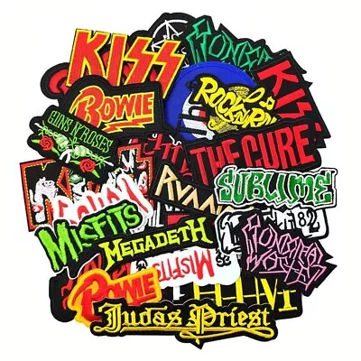 26Pcs Lot Rock Metal Band Punk Music Iron On Patch Embroidered Applique Sew DIY • $26.98