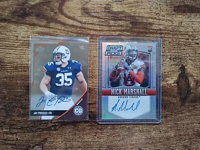 Auburn Tigers Lot Of 2 Auto Football Cards Nick Marshall Jay Prosch • $1.99