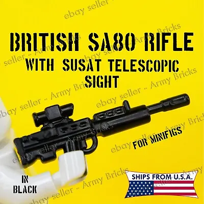 British SA80 L85A2 Rifle W/ Tele Sight- CUSTOM Brick Weapons Gun For Minifigures • $1.25