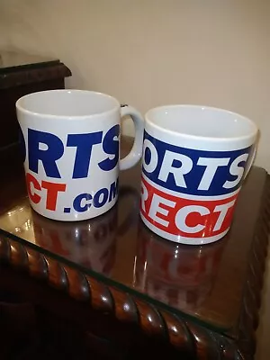 Pair 2 × Sports Direct Extra Large 1 Pint (20oz) White Ceramic Mugs • £13.95