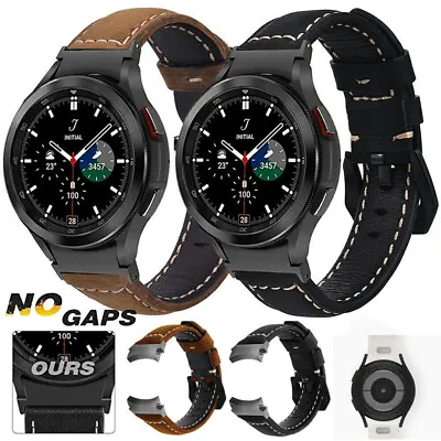 Quick Fit Leather Watch Band Strap For Samsung Galaxy Watch 5 40mm 44mm Pro 45mm • $21.99