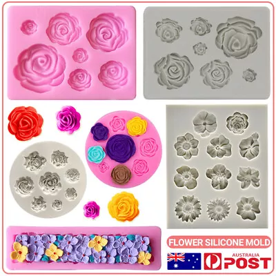 3D Silicone Flower Lace Fondant Mould Cake Border Decor Baking Mold Sugarcraft • $3.45