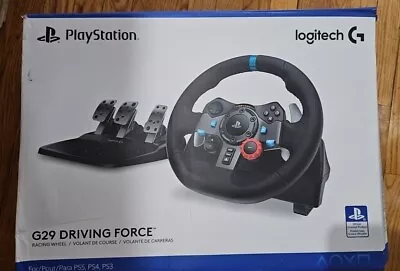 Logitech G29 Driving Force Racing Wheel And Floor Pedals PS5 PS4 PC Mac Black • $190