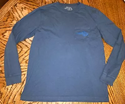 Reel Life Men’s Long Sleeve Pocket T-Shirt Blue Size Medium Mahi Mahi Fishing • $6