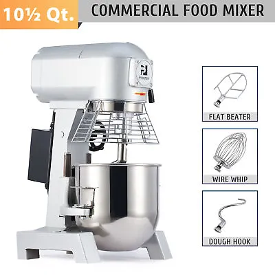 WILPREP Commercial Bakery Mixer 10QT Gear Driven 3-Speed Stand Dough Mixer 600W • $454.66