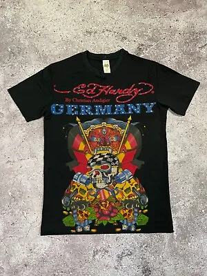Vintage Ed Hardy By Christian Audigier Germany T-shirt Size M Rare Y2K Black • $50