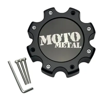 Moto Metal Matte Black 8 Lug Wheel Center Cap W/Screws 845L172S2 845L172 • $22