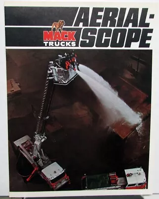 1978 Mack Aerialscope CF Fire Truck Specifications Sales Brochure • $32.95