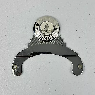 Vintage AAA Booster Member License Plate Topper Badge Emblem Attachment • $59.99