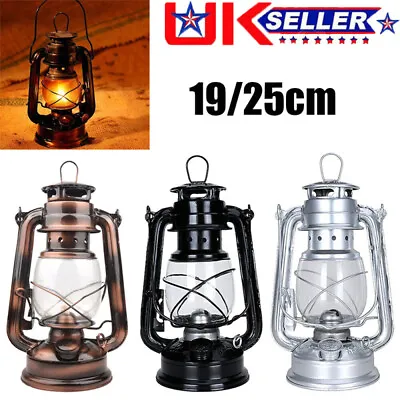 Vintage Kerosene Paraffin Oil Lantern Night Lamp Outdoor Camping Hurricane Light • £11.79