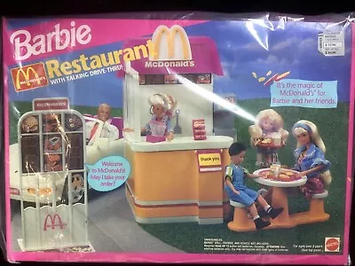    NIB SEALED 1994 MATTEL BARBIE McDONALDS TALKING DRIVE-THRU RESTAURANT #11774 • $239.99