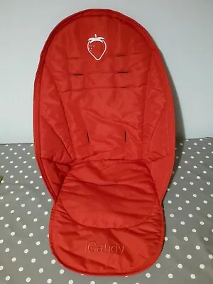 ⭐VGC! GENUINE ICandy Strawberry 1  Pomegranate  Red Pushchair Padded Seat Liner⭐ • £17.95