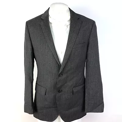 Hugo Boss 36R Wool James/Sharp2 Button Blazer Sport Suit Coat Jacket Gray Blue • $63.91